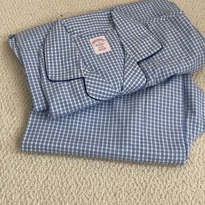 Brooks Brothers Mens Cotton Cotton Broadcloth Gingham Pajamas Size Medium